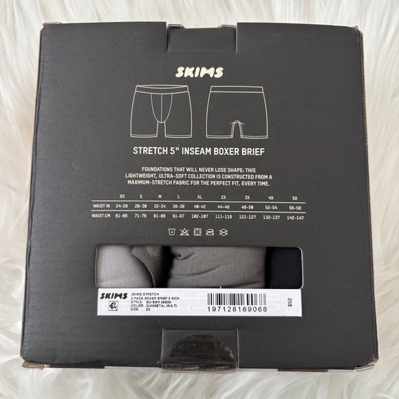 SKIMS Men's Boxer Briefs 3-Pack Stretch 5" Inseam New in Box - Picture 3 of 5